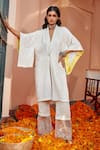 Buy_Twenty Nine_White Mirror Embroidered Pant _at_Aza_Fashions
