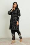 Buy_Twenty Nine_Black Modal Satin Dhoti Pant _at_Aza_Fashions