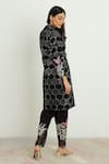 Shop_Twenty Nine_Black Modal Satin Dhoti Pant _at_Aza_Fashions