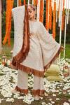 Buy_Twenty Nine_Off White "georgette Embroidered Abstract Bell Bottom Pant With Tassels _Online_at_Aza_Fashions
