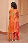 Shop_Twenty Nine_Orange Gajji Silk Self Woven Bandhani Pakistani Dhoti Pant _at_Aza_Fashions