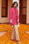 Twenty Nine_Pink Chanderi Plain Bell Bottom Pant _Online_at_Aza_Fashions