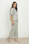 Twenty Nine_Grey "georgette Mirror And Thread Embroidered Pant _Online_at_Aza_Fashions