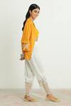 Twenty Nine_White Modal Satin Dhoti Pant _Online_at_Aza_Fashions