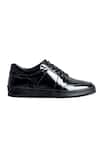 Buy_Dmodot_Black Patent Leather Sneakers_Online_at_Aza_Fashions