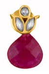 Buy_Neeta Boochra_Gold Plated Kundan Stone Drop Earrings_Online_at_Aza_Fashions