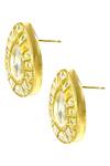 Buy_Neeta Boochra_Gold Plated Kundan Stud Earrings_Online_at_Aza_Fashions