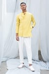 Buy Antar Agni White Handloom Cotton Trouser at Aza Fashions Buy_Antar Agni_White Handloom Cotton Trouser _at_Aza_Fashions