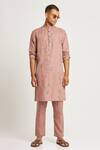 Buy Son Of A Noble Snob Purple 100% Linen Botany Sherwood Print Kurta at Aza Fashions Buy_Son Of A Noble Snob_Purple 100% Linen Botany Sherwood Print Kurta_at_Aza_Fashions