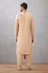 Shop_Torani_Beige Kurta Handwoven Chanderi, Salwar Cotton Silk Kasturi Madur Print Set _at_Aza_Fashions
