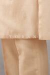 Torani_Beige Handwoven Chanderi Dori Kasturi Aadav Kurta Set _at_Aza_Fashions