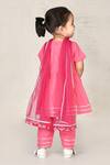 Shop_Arihant Rai Sinha_Pink Cotton Printed Kurta Set For Girls_at_Aza_Fashions