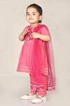Buy_Arihant Rai Sinha_Pink Cotton Printed Kurta Set For Girls_Online_at_Aza_Fashions
