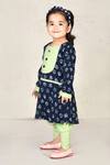 Buy_Arihant Rai Sinha_Blue Cotton Kurta And Dhoti Pant Set For Girls_Online_at_Aza_Fashions