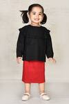 Buy_Arihant Rai Sinha_Red Nylon Skirt For Girls_at_Aza_Fashions