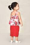 Shop_Arihant Rai Sinha_Red Printed Top And Cotton Skirt Set For Girls_at_Aza_Fashions