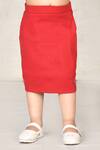 Shop_Arihant Rai Sinha_Red Printed Top And Cotton Skirt Set For Girls_Online_at_Aza_Fashions