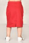 Arihant Rai Sinha_Red Printed Top And Cotton Skirt Set For Girls_at_Aza_Fashions