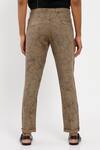 Buy_Son Of A Noble Snob_Brown 100% Linen Printed Trouser_Online_at_Aza_Fashions
