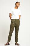 Buy Son Of A Noble Snob Green 100% Linen Twig Toco Printed Trouser at Aza Fashions Buy_Son Of A Noble Snob_Green 100% Linen Twig Toco Printed Trouser_at_Aza_Fashions