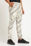 Buy_Son Of A Noble Snob_Ivory 100% Linen Geometric Toco Printed Trouser_Online_at_Aza_Fashions