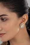 Buy_Vasundhara_Gold Plated Crystals, Diamonds Stone Studded Earrings _at_Aza_Fashions