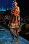 Buy_Rajdeep Ranawat_Beige 100% Silk Mandarin Collar Tunic And Dhoti Pant Set _Online_at_Aza_Fashions