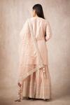 Shop_Ajiesh Oberoi_Pink Chanderi Round Kurta Sharara Set _at_Aza_Fashions