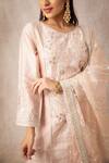 Shop_Ajiesh Oberoi_Pink Chanderi Round Kurta Sharara Set _Online_at_Aza_Fashions