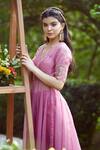 Buy Mandira Wirk - Indian Pink Organza, Chanderi V Neck Asymmetric Kurta Set at Aza Fashions Buy_Mandira Wirk - Indian_Pink Organza, Chanderi V Neck Asymmetric Kurta Set _at_Aza_Fashions