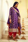 Buy_Heena Kochhar_Purple Maisha Silk Kurta Set_at_Aza_Fashions