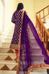Shop_Heena Kochhar_Purple Maisha Silk Kurta Set_at_Aza_Fashions