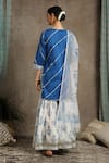 Shop_Maison Shefali_Blue Cotton Round Printed Kurta And Sharara Set _at_Aza_Fashions