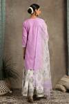 Shop_Maison Shefali_Purple Cotton Round Printed Kurta And Sharara Set _at_Aza_Fashions