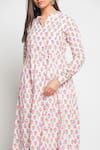 Maison Shefali_White Cotton Printed Flared Kurta And Palazzo Set _at_Aza_Fashions