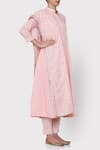 Maison Shefali_Pink Cotton Zubeida Anarkali Set _Online_at_Aza_Fashions
