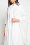 Buy_Maison Shefali_White Chanderi Badla Work Flared Kurta Palazzo Set_Online_at_Aza_Fashions