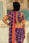 Shop_Swati Vijaivargie_Purple Viscose Modal Embroidery V Neck Blouse _at_Aza_Fashions