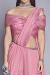 Buy_Jade By Monica & Karishma_Pink Organza Pre-draped Pant Saree With Blouse  _Online_at_Aza_Fashions