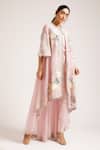 Pankaj & Nidhi_Pink Lustre Organza Open Embroidered Jacket With Inner _Online_at_Aza_Fashions