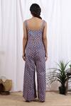 Shop_Marche_Blue Cotton Printed Paisley Square Neck Pop Jumpsuit_at_Aza_Fashions