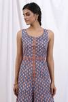 Shop_Marche_Blue Cotton Printed Paisley Square Neck Pop Jumpsuit_Online_at_Aza_Fashions