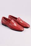 Bridlen Maroon Penny Loafer Shoes Online at Aza Fashions Bridlen_Maroon Penny Loafer Shoes _Online_at_Aza_Fashions