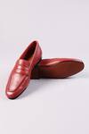 Bridlen Maroon Penny Loafer Shoes at Aza Fashions Bridlen_Maroon Penny Loafer Shoes _at_Aza_Fashions