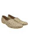 Buy_Veruschka by Payal Kothari_Beige Brocade Loafers _at_Aza_Fashions