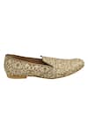 Veruschka by Payal Kothari_Beige Brocade Loafers _Online_at_Aza_Fashions