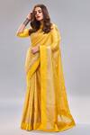 Buy_Masaba_Yellow Banarasi Printed Saree_at_Aza_Fashions