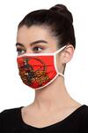 Buy_Masaba_Red Printed Reusable Unisex Face Mask Single Pc_at_Aza_Fashions