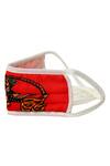 Buy_Masaba_Red Printed Reusable Unisex Face Mask Single Pc_Online_at_Aza_Fashions