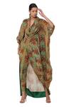 Buy_Masaba_Green Crepe Printed Cape Dhoti Pant Set_at_Aza_Fashions